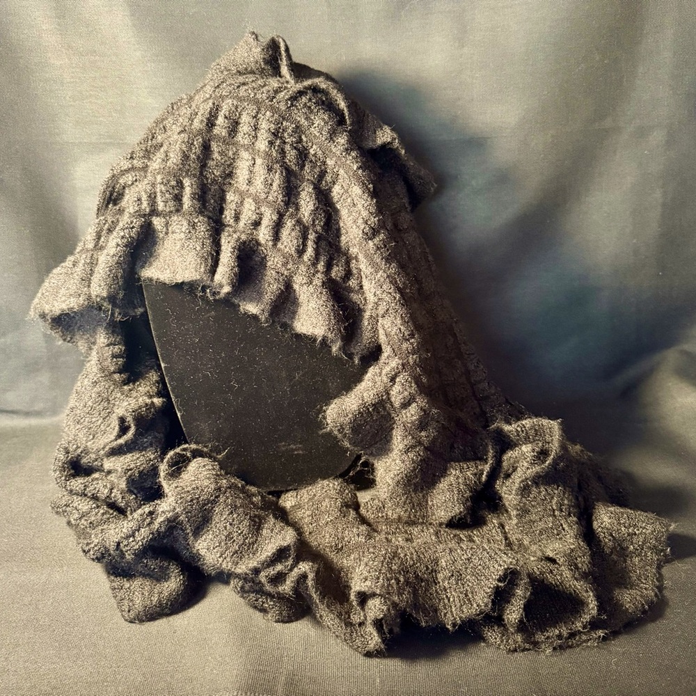 Black Infinity Ruffled Scarf - Picture 2 of 2